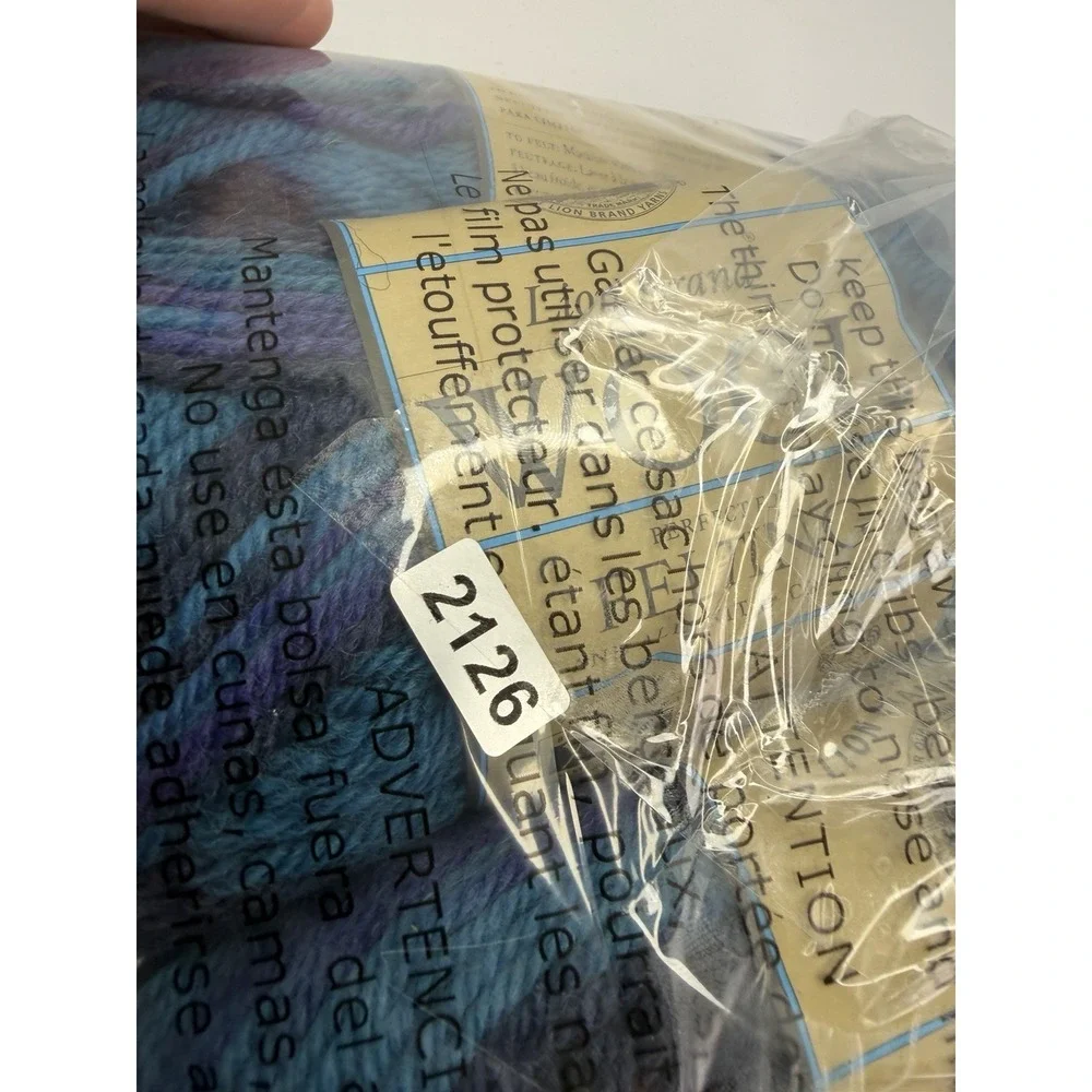 Lion Brand 100% Wool Felting Ocean Blue 78g/143yd Medium Worsted Lot Of 5